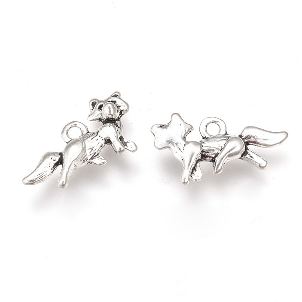 

PandaHall Tibetan Style Alloy Pendants, Fox, Cadmium Free & Lead Free, Antique Silver, 12x22x4.5mm, Hole: 2mm Alloy Fox