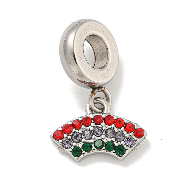 

PandaHall 304 Stainless Steel Colorful Rhinestone European Dangle Charms, Rainbow Large Hole Pendants, Stainless Steel Color, 19mm, Hole..., Multicolor