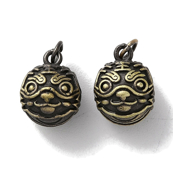 

PandaHall Tibetan Style Brass Pendant, with Jump Rings, Cadmium Free & Lead Free, Lion, Antique Bronze, 15x11.5mm Brass Lion