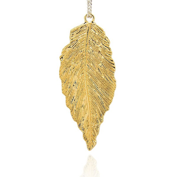 

PandaHall Golden Tone Alloy Leaf Large Pendants, 67x27x2mm, Hole: 3mm Alloy Leaf