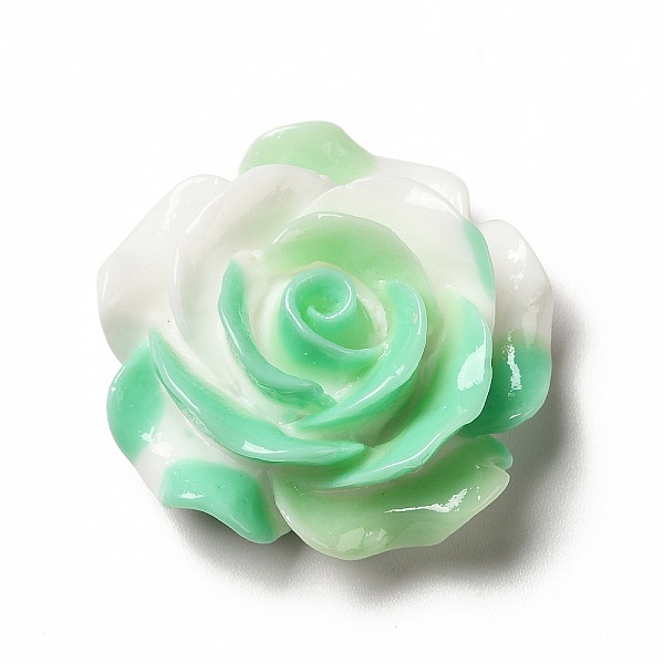 

PandaHall Gradient Color Opaque Resin Cabochons, Flower, Aquamarine, 28x28x12mm Resin Flower Green