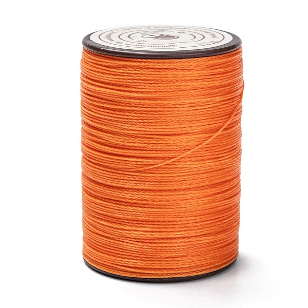 

PandaHall Round Waxed Polyester Thread String, Micro Macrame Cord, Twisted Cord, for Leather Sewing Stitching, Dark Orange, 0.45mm, about...