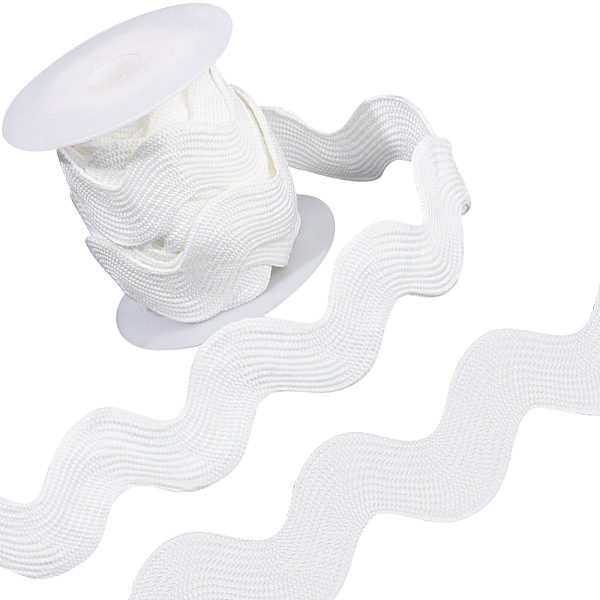 

PandaHall Gorgecraft Polyester Wavy Fringe Trim, Wave Bending Lace Ribbon, for Clothes Sewing and Art Craft Decoration, White, 7/8 inch...
