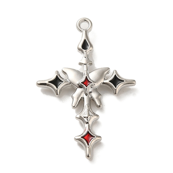 

PandaHall Spray Painted Alloy Pendants, Cross, Platinum, 30x20x3.5mm, Hole: 1.5mm Alloy Cross