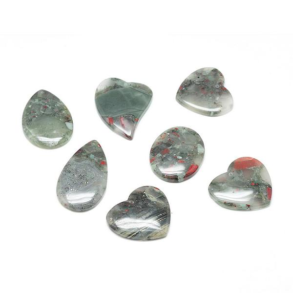 

PandaHall Natural Bloodstone Stone Pendants, Mixed Shape, 40~61x33~45x7~7.5mm, Hole: 2mm Bloodstone Mixed Shapes