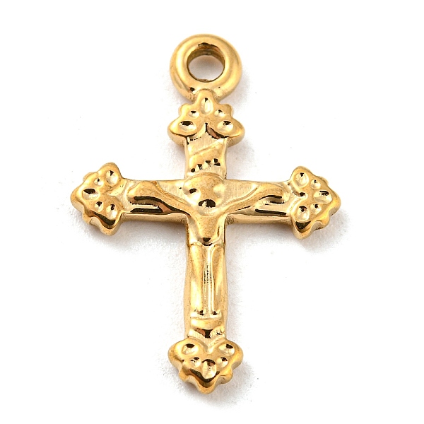 

PandaHall 304 Stainless Steel Pendants, Crucifix Cross Charm, Golden, 20x9x1.5mm, Hole: 1.7mm 304 Stainless Steel Cross