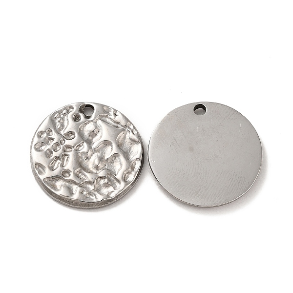 

PandaHall 304 Stainless Steel Pendants, Textured, Flat Round Charm, Stainless Steel Color, 20.5x2mm, Hole: 2mm 304 Stainless Steel Flat...