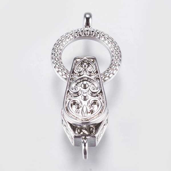 

PandaHall Brass Fold Over Magnetic Clasps, Platinum, 31mm Brass Others