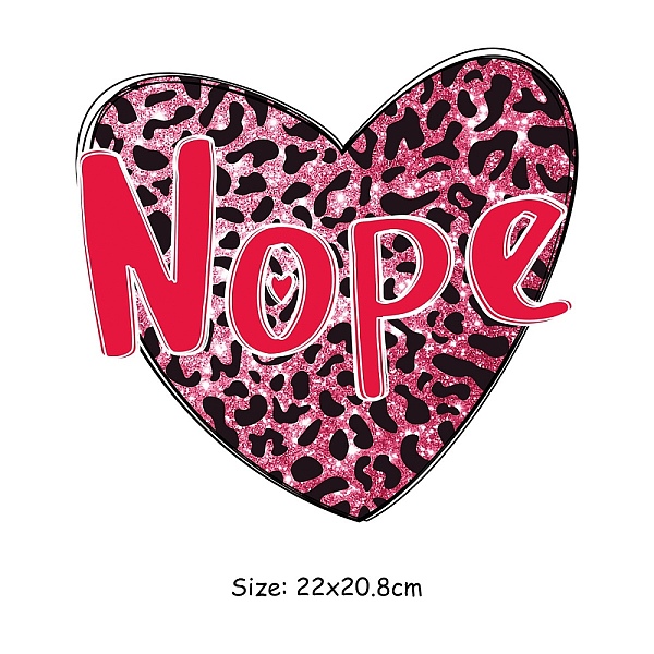 

PandaHall Valentine's Day Heart Transfer Film, Iron on Vinyl, for Garment Throw Pillow Accessories, Heart, 220x208mm Plastic Heart