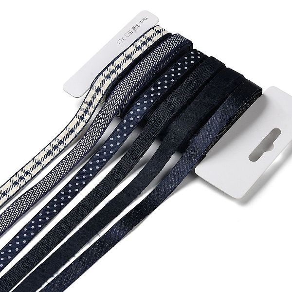 

PandaHall 18 Yards 6 Styles Polyester Ribbon, for DIY Handmade Craft, Hair Bowknots and Gift Decoration, Blue Color Palette, Prussian Blue...