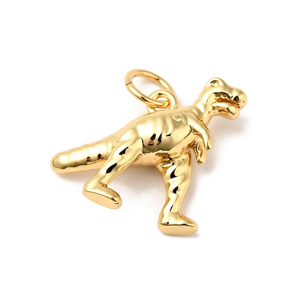 

PandaHall Rack Plating Brass Pendants, with Jump Ring, Cadmium Free & Nickel Free & Lead Free, Dinosaur, Real 18K Gold Plated, 14x18x5mm...