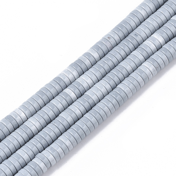 

PandaHall Natural Agate Beads Strands, Dyed, Heishi Beads, Flat Round/Disc, Gainsboro, 4x1mm, Hole: 1mm, about 250~329pcs/strand, 15.7 inch..., Gray