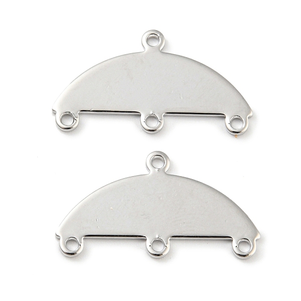 

PandaHall Brass Chandelier Component Links, Blank Stamping Tag, Semicircle, Real Platinum Plated, 11.5x21x0.8mm, Hole: 0.8mm Brass Half...