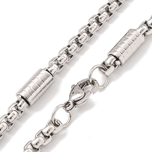 

PandaHall 304 Stainless Steel Box Chain Necklaces, Stainless Steel Color, 18.94x0.16 inch(48.1x0.4cm) 304 Stainless Steel