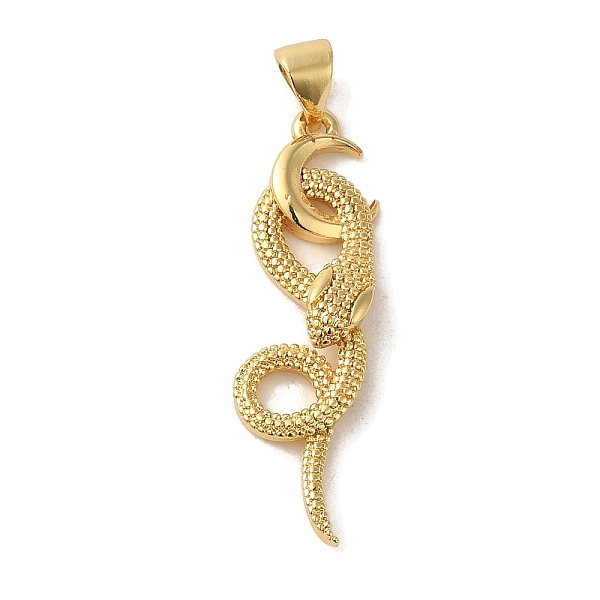 

PandaHall Brass Pendant, Real 18K Gold Plated, Snake, 33x9x4mm, Hole: 5.5x3.5mm Brass Snake