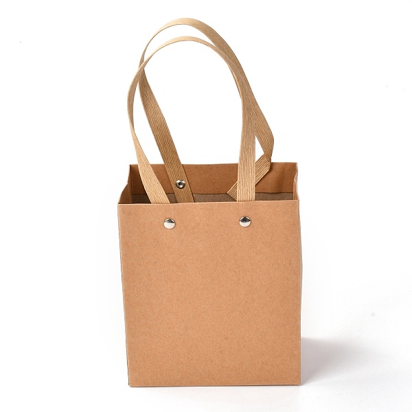 

PandaHall Rectangle Paper Bags, with Nylon Handles, for Gift Bags and Shopping Bags, Peru, 13x0.4x15cm Paper None Brown