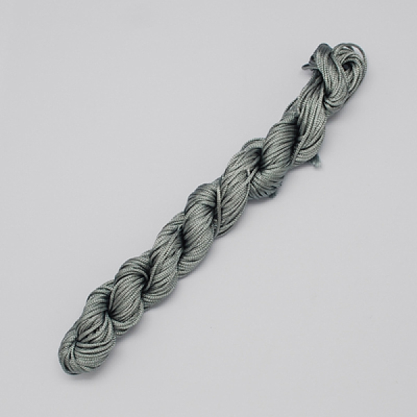 

PandaHall Nylon Thread, Nylon Jewelry Cord for Custom Woven Bracelets Making, Gray, 2mm, about 13.12 yards(12m)/bundle, 10bundles/bag, about...