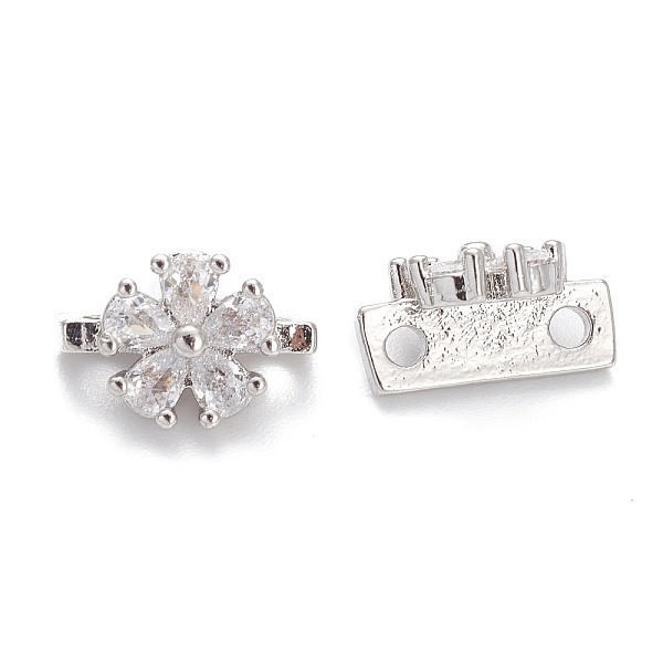 

PandaHall Rack Plating Brass Pave Cubic Zirconia Slide Charms, Cadmium Free & Lead Free, Long-Lasting Plated, Flower, Platinum, 7x10x6mm..., Clear