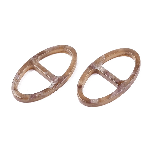 

PandaHall Acrylic Buckles, Oval, Saddle Brown, 31.5x17.6x3mm, Hole: 12.5x12mm Acrylic Oval