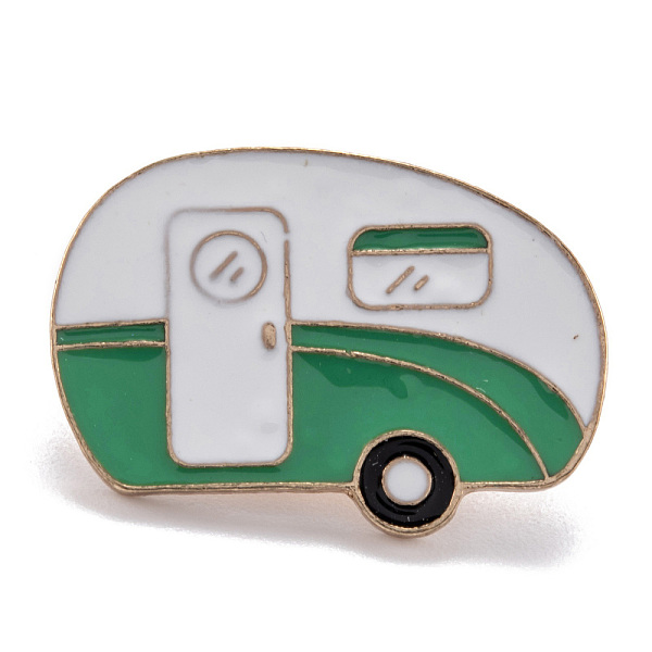 

PandaHall Alloy Enamel Brooches, Enamel Pin, with Butterfly Clutches, Car, Green, Golden, 20x28.5mm Alloy+Enamel Car Green