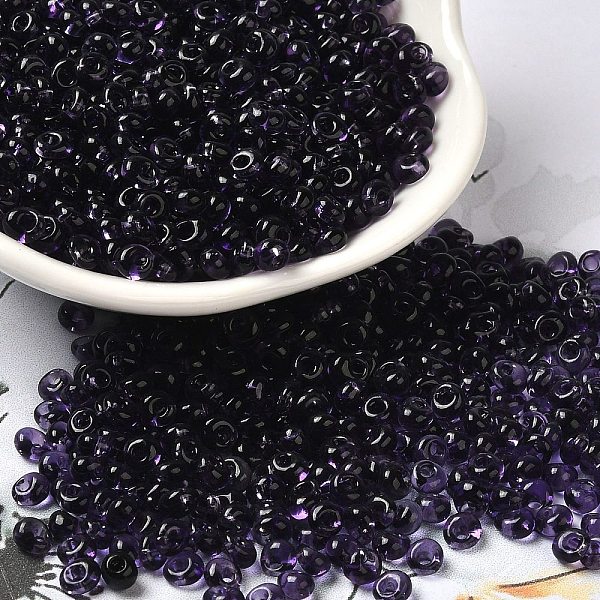 

PandaHall Transparent Colours Glass Seed Beads, Fringe Teardrop Beads, Dark Slate Blue, 6/0, 4~4.5x3~3.5x4~4.5mm, Hole: 1~1.2mm, about...