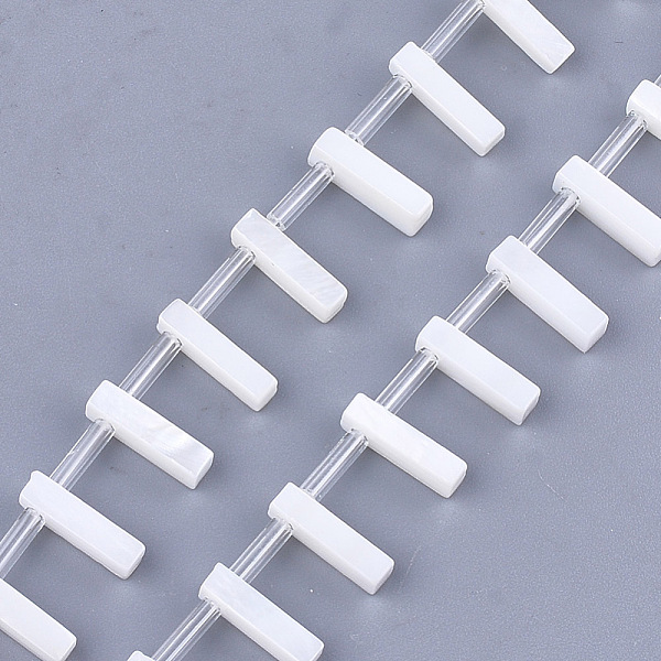 

PandaHall Freshwater Shell Beads, Top Drilled Beads, Letter.I, 10x2.5x3mm, Hole: 0.8mm Freshwater Shell Letter