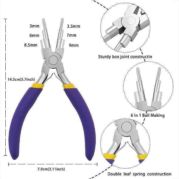 

PandaHall DIY Wire Wrapped Jewelry Kits, includ Copper Jewelry Wire, Carbon Steel Round Nose Pliers and Side Cutting Pliers, Mixed Color, 20..., Multicolor