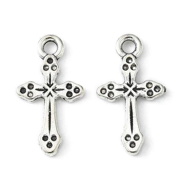 

PandaHall Alloy Pendants, Lead Free and Cadmium Free, Cross, Antique Silver, about 19mm long, 10.5mm wide, 2mm thick, hole: 2mm Alloy Cross