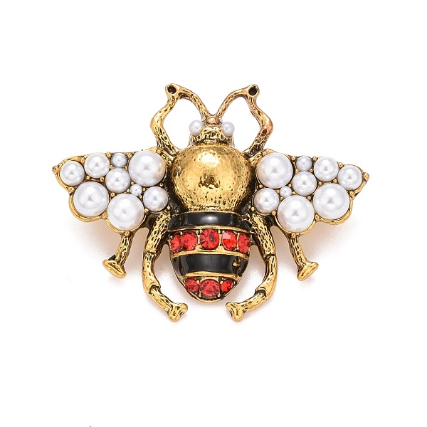 

PandaHall Bee Enamel Pin with Rhinestone & Resin Pearl, Insect Alloy Badge for Backpack Clothes, Antique Golden, Colorful, 38.5x50.5x14mm...