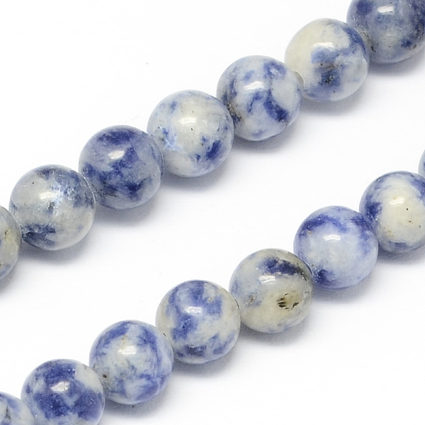 Natürliche Blaue Fleck Jaspis Perlenstränge