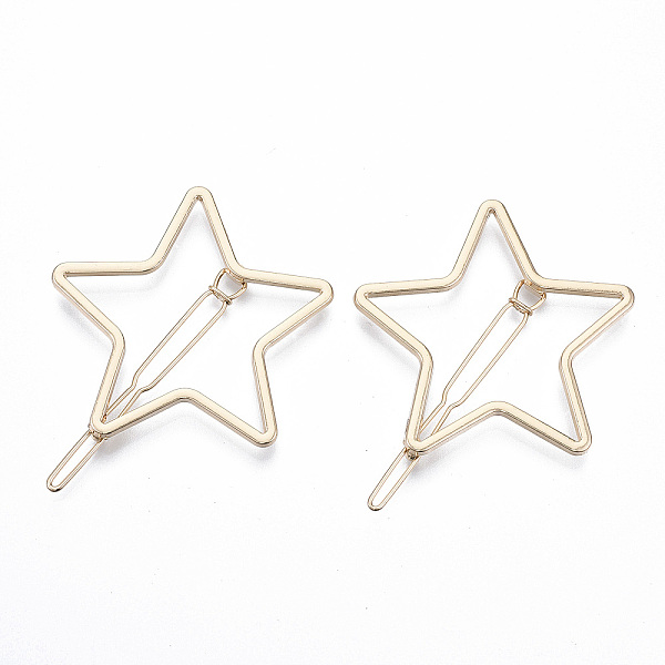 

PandaHall Alloy Hollow Geometric Hair Pin, Ponytail Holder Statement, Hair Accessories for Women, Cadmium Free & Lead Free, Star, Golden...