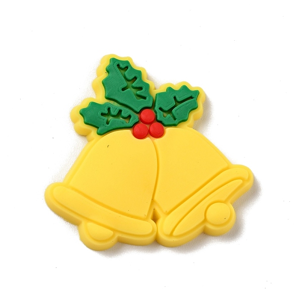 

PandaHall Christmas PVC Plastic Cabochons, Bell, Gold, 30x31x3mm Plastic Bell Gold