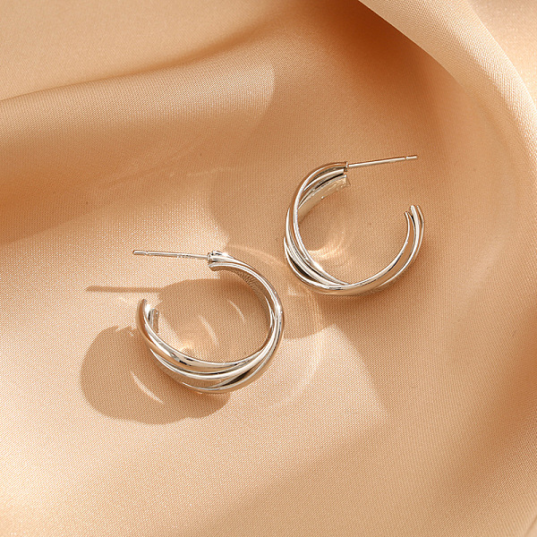 

PandaHall Stainless Steel Twists Hoop Earrings Stainless Steel Twist