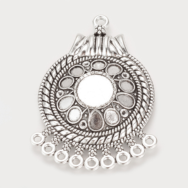 

PandaHall Tibetan Style Alloy Cabochon & Rhinestone Connector Settings, Chandelier Components Links, Cadmium Free & Lead Free,, Antique...