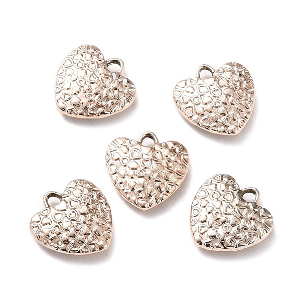 

PandaHall Alloy Heart Pendants, Light Gold, 18x18x5mm, Hole: 3mm Alloy Heart