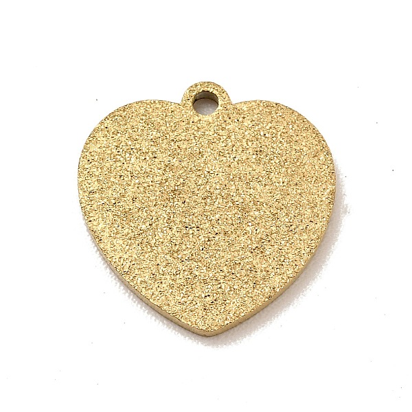 

PandaHall 304 Stainless Steel Textured Pendants, Heart, Golden, 12x12x1mm, Hole: 1mm 304 Stainless Steel Heart