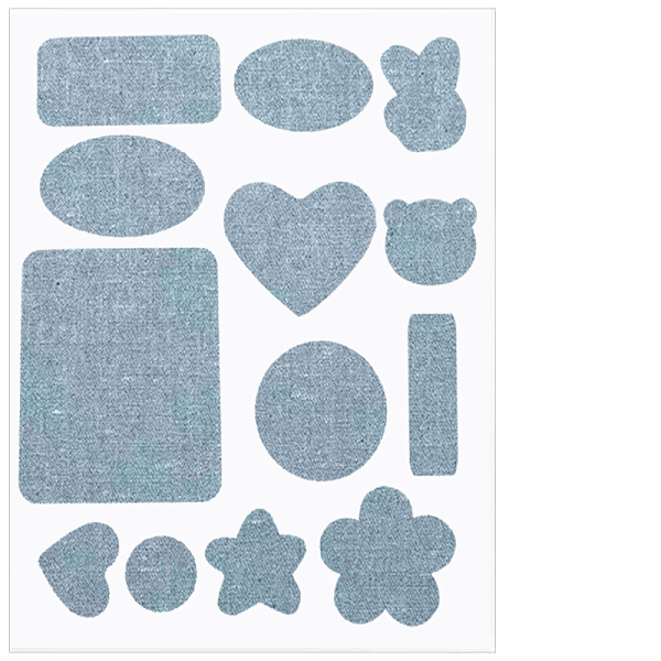 

PandaHall Computerized Embroidery Cloth Iron on/Sew on Patches, Costume Accessories, Appliques, Mixed Shapes, Light Blue, 30~68mm Cloth
