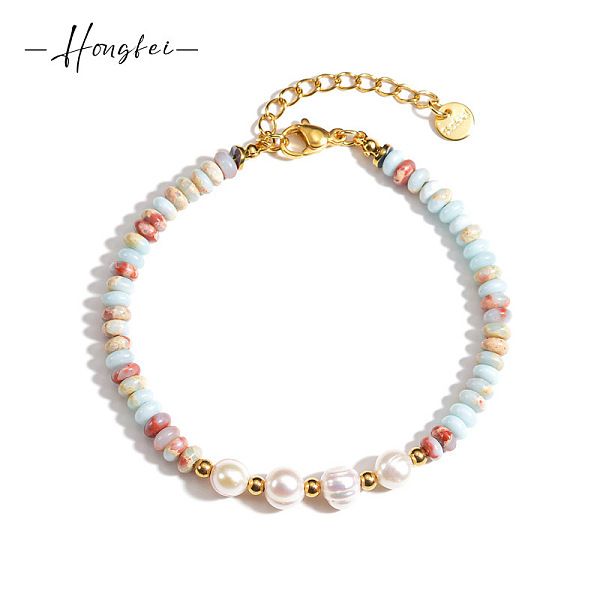 

PandaHall Ancient Bohemian ethnic style handmade beaded pearl bracelet for Women