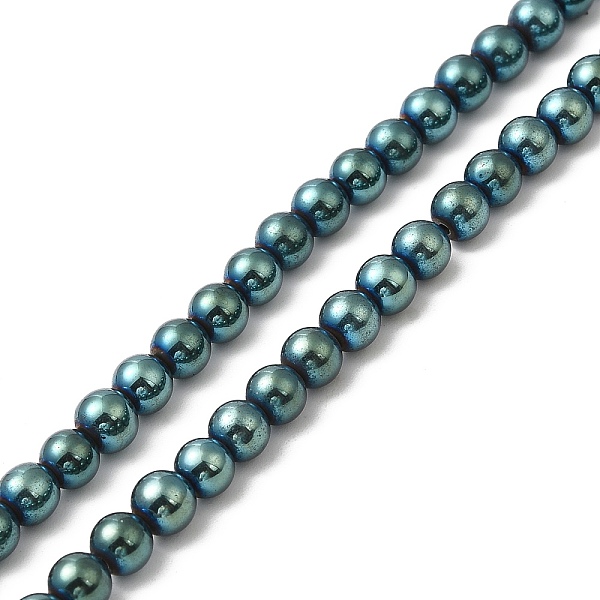 

PandaHall Electroplate Synthetic Non-magnetic Hematite Beads Strands, Round, Green Plated, 4.5~5mm, Hole: 0.8mm, about 86~87pcs/strand...