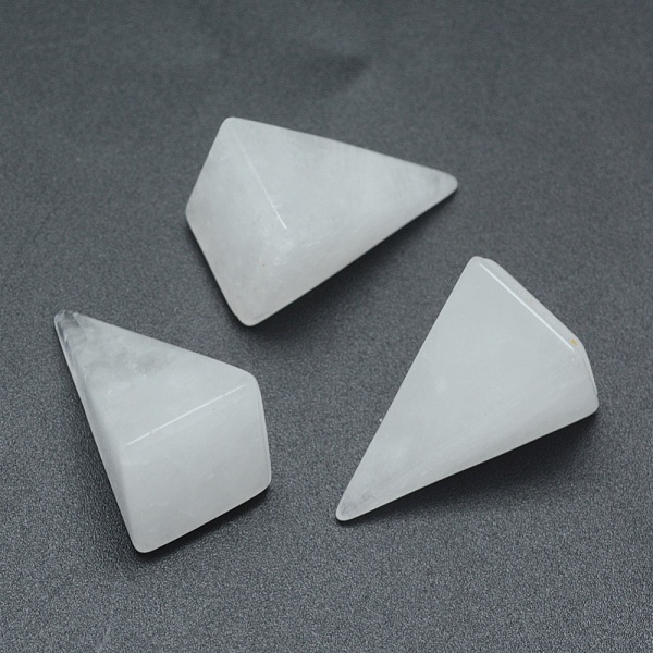 

PandaHall Natural Quartz Crystal Beads, Rock Crystal Beads, Cone, Undrilled/No Hole Beads, 25x14x14.5mm Quartz Crystal Cone