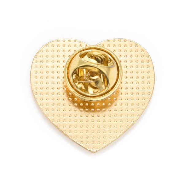 

PandaHall Heart Enamel Pin, Creative Alloy Badge for Backpack Clothes, Golden, Red, 24x23x1.5mm Alloy+Enamel Red