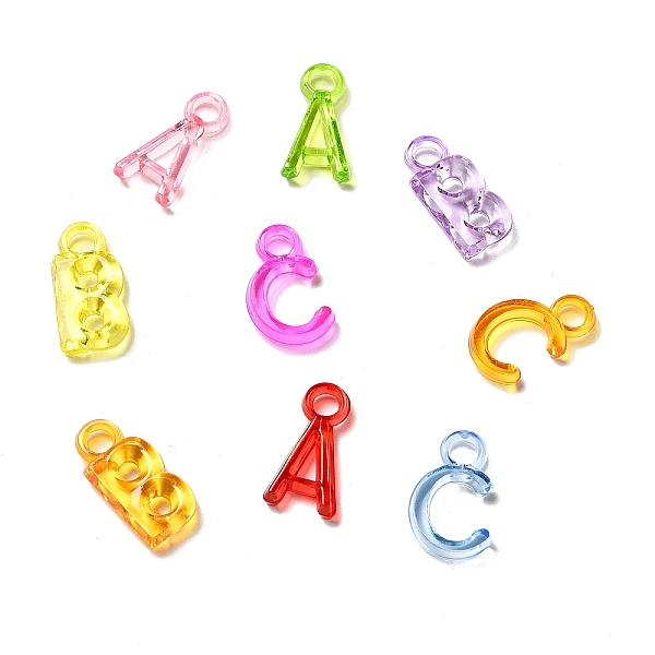 

PandaHall Transparent Acrylic Pendants, Letter Charm, Mixed, 20.5~22x11~13x4mm, Hole: 4mm, about 1050pcs/500g Acrylic Letter Multicolor