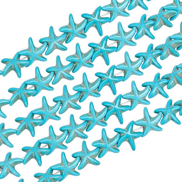 

PandaHall OLYCRAFT 360 Pcs Blue Turquoise Starfish Beads Gemstone Loose Spacer Beads Turquoise Starfish Charms for Necklace Bracelet Craft...
