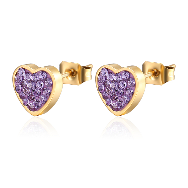 

PandaHall Stainless Steel Heart Stud Earrings for Women Stainless Steel Heart