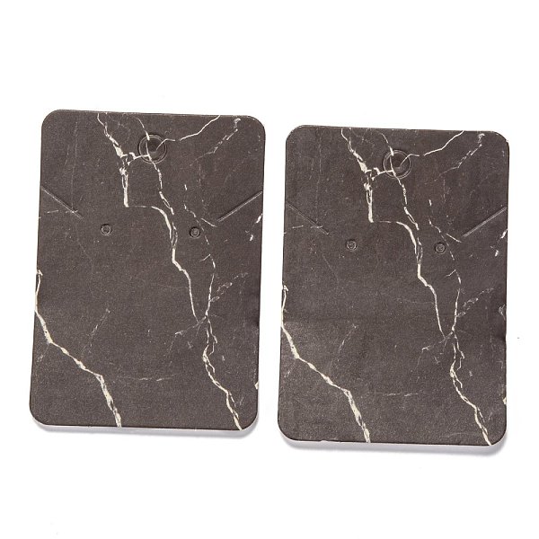 

PandaHall Paper Earring Display Cards, Rectangle with Marble Pattern, Coconut Brown, 7.2x5.1x0.04cm, 100pcs/bag Paper Others