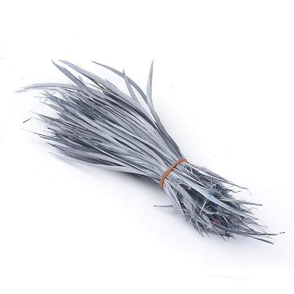 PandaHall Goose feather Costume Accessories, Dyed, Gray, 80~250x3~5mm, about 200pcs/bundle Feather Feather Gray