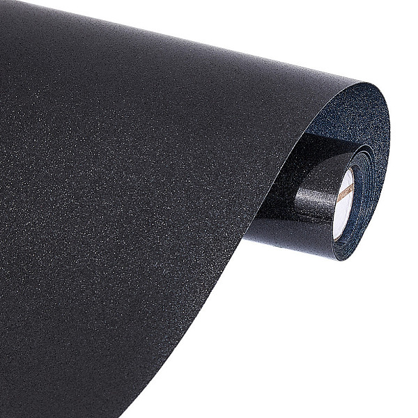 

PandaHall A4 Glitter Heat Transfer Vinyl Film, For T-shirt Garment, Black, 30cm, 2m/roll Plastic Black