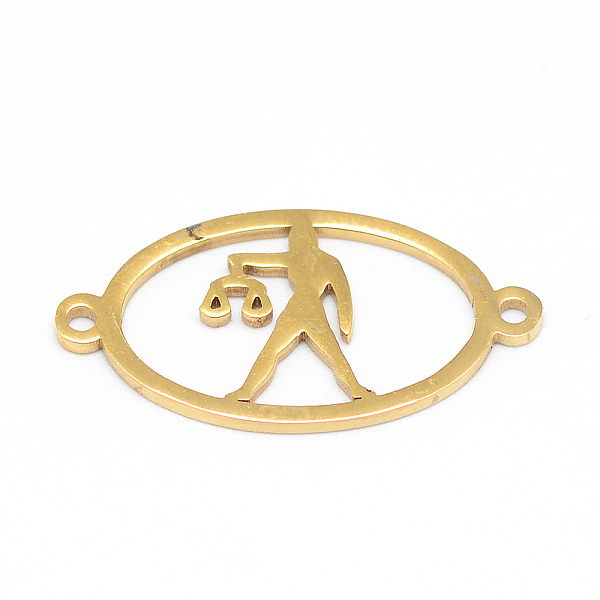 

PandaHall 304 Stainless Steel Links Connectors, Oval with Twelve Constellation/Zodiac Sign, Libra, 23x12x1mm, Hole: 1.5mm 304 Stainless...