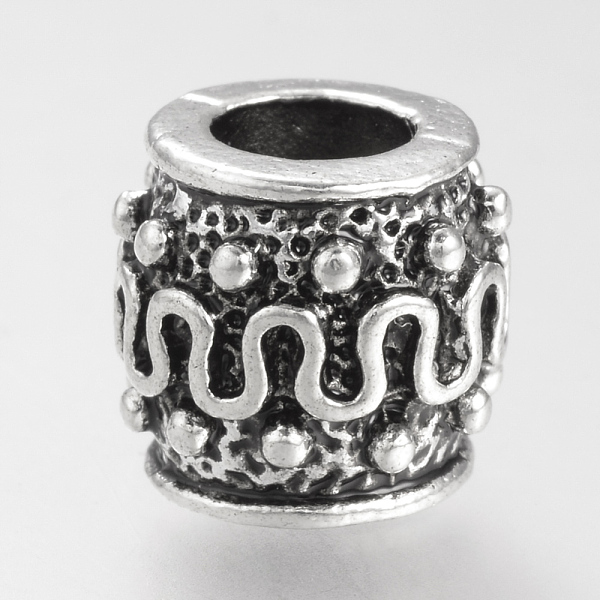 

PandaHall Tibetan Style Alloy European Beads, Large Hole Beads, Cadmium Free & Lead Free, Column, Antique Silver, 10x9mm, Hole: 5mm, about...