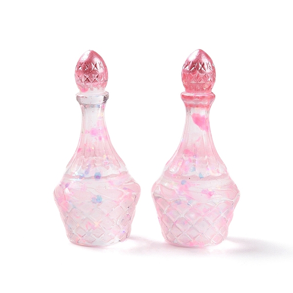 

PandaHall Dummy Bottle Transparent Resin Cabochon, with Sequins, Pink, 33.5x15.5mm Resin Bottle Pink